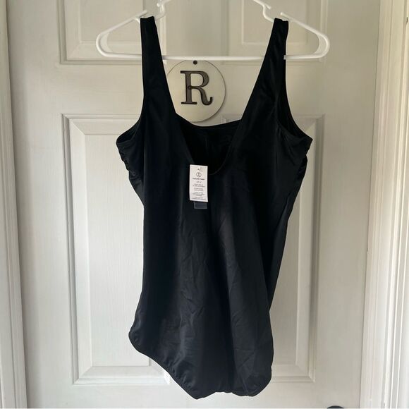 NWT Lands' End Chlorine Resistant Scoop Neck Soft Cup Tugless One Piece 16 - Picture 3 of 5